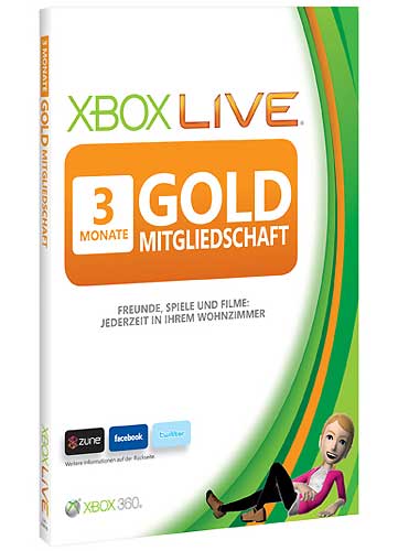 Sonderposten: XBox Live Gold Abo (3 Monate) XBOX360