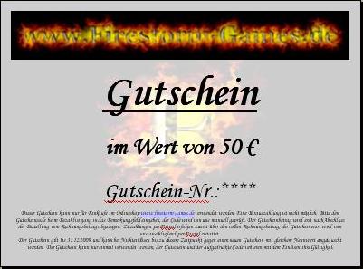 Gutschein im Wert von 50,- Euro Gutschein im Wert von 50,- Euro