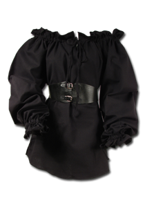 Piratenbluse, schwarz Piratenbluse, schwarz